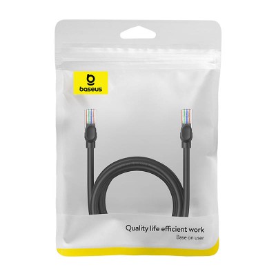 Baseus Ethernet CAT5 hálózati kábel, 3m (fekete) Baseus Ethernet CAT5 hálózati kábel, 3m (fekete)