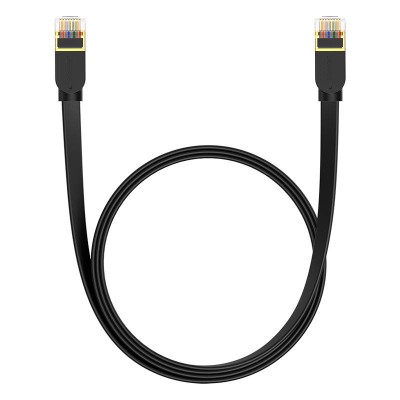 Baseus Cat 7 UTP Flat Ethernet RJ45 Flat kábel, 1.5 m (fekete) Baseus Cat 7 UTP Flat Ethernet RJ45 Flat kábel, 1.5 m (fekete)