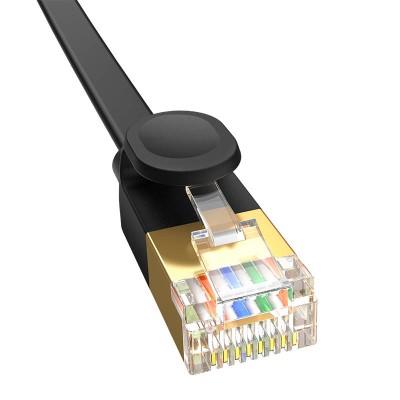 Baseus Cat 7 UTP Flat Ethernet RJ45 Flat kábel, 1.5 m (fekete) Baseus Cat 7 UTP Flat Ethernet RJ45 Flat kábel, 1.5 m (fekete)