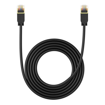 Baseus Cat 7 10Gb Ethernet RJ45 kábel 3m fekete Baseus Cat 7 10Gb Ethernet RJ45 kábel 3m fekete