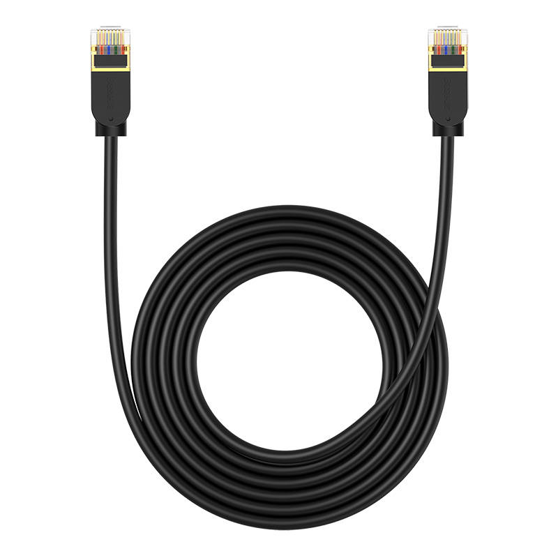 Baseus Cat 7 10Gb Ethernet RJ45 kábel 3m fekete Baseus Cat 7 10Gb Ethernet RJ45 kábel 3m fekete