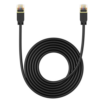 Baseus Cat 7 10Gb Ethernet RJ45 kábel 5m fekete Baseus Cat 7 10Gb Ethernet RJ45 kábel 5m fekete
