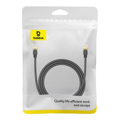 Baseus hálózati kábel Cat.8, Ethernet RJ45, 40 Gbps, 1,5m (fekete) Baseus hálózati kábel Cat.8, Ethernet RJ45, 40 Gbps, 1,5m (fekete)