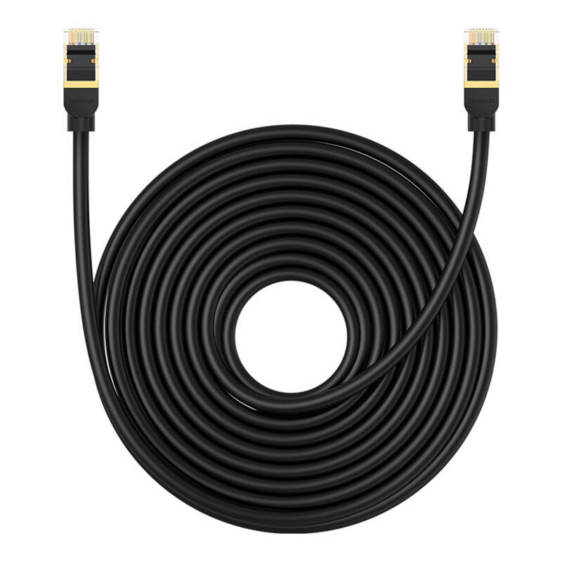 Baseus hálózati kábel Cat.8, Ethernet RJ45, 40 Gbps, 8m (fekete) Baseus hálózati kábel Cat.8, Ethernet RJ45, 40 Gbps, 8m (fekete)
