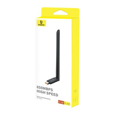 Baseus FastJoy Adapter WiFi 650Mbps (fekete) Baseus FastJoy Adapter WiFi 650Mbps (fekete)