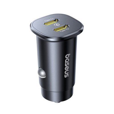 Baseus GoTrip autós töltő 30W, 2×USB-C – fekete Baseus GoTrip autós töltő 30W, 2×USB-C – fekete