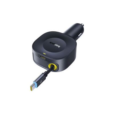 Baseus PrimeTrip VR2 autós töltő, 30W, visszahúzható USB-C kábellel – fekete Baseus PrimeTrip VR2 autós töltő, 30W, visszahúzható USB-C kábellel – fekete