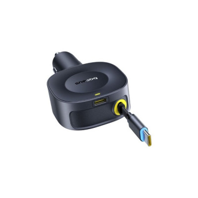 Baseus PrimeTrip VR2 autós töltő, 30W, visszahúzható USB-C kábellel – fekete Baseus PrimeTrip VR2 autós töltő, 30W, visszahúzható USB-C kábellel – fekete