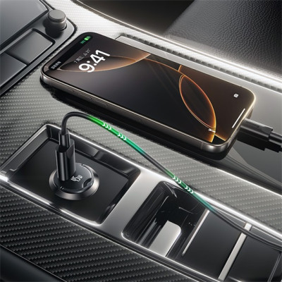 Baseus PrimeTrip VP2 autós töltő, 45W USB-C, 1 m kábellel – fekete Baseus PrimeTrip VP2 autós töltő, 45W USB-C, 1 m kábellel – fekete