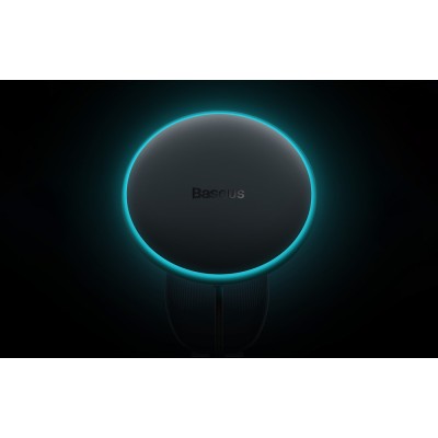 Baseus Magnetic Autós telefontartó, vezeték nélküli töltéssel, CW01 (fekete)