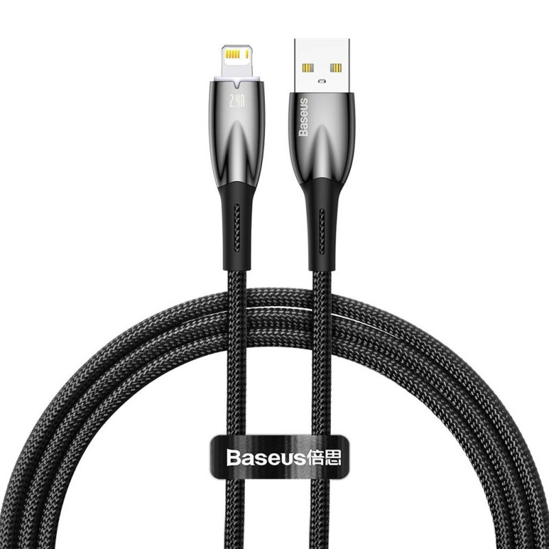 Baseus Glimmer series USB - Lightning töltőkábel, adatkábel, 2.4A, 1m (fekete) Baseus Glimmer series USB - Lightning töltőkábel, adatkábel, 2.4A, 1m (fekete)