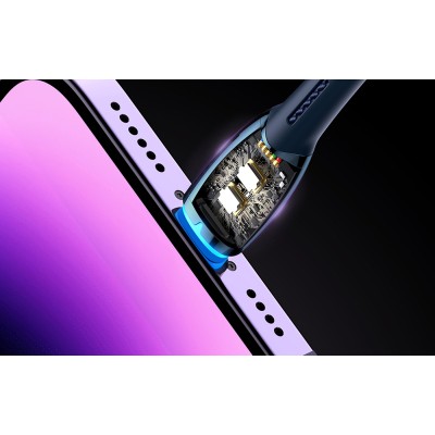 Baseus Glimmer series USB - Lightning töltőkábel, adatkábel, 2.4A, 1m (kék) Baseus Glimmer series USB - Lightning töltőkábel, adatkábel, 2.4A, 1m (kék)