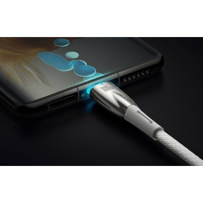 Baseus Glimmer series USB-C - USB-C töltőkábel, adatkábel, 100W, 2m (fehér) Baseus Glimmer series USB-C - USB-C töltőkábel, adatkábel, 100W, 2m (fehér)