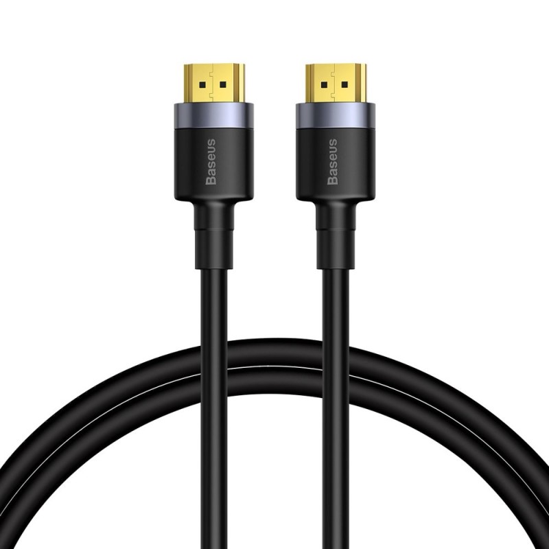 Baseus Cafule HDMI - HDMI kábel 4K 60 Hz 3D 18 Gbps 2m fekete Baseus Cafule HDMI - HDMI kábel 4K 60 Hz 3D 18 Gbps 2m fekete