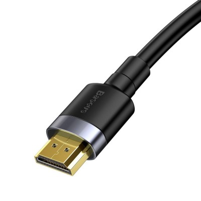 Baseus Cafule HDMI - HDMI kábel 4K 60 Hz 3D 18 Gbps 2m fekete Baseus Cafule HDMI - HDMI kábel 4K 60 Hz 3D 18 Gbps 2m fekete