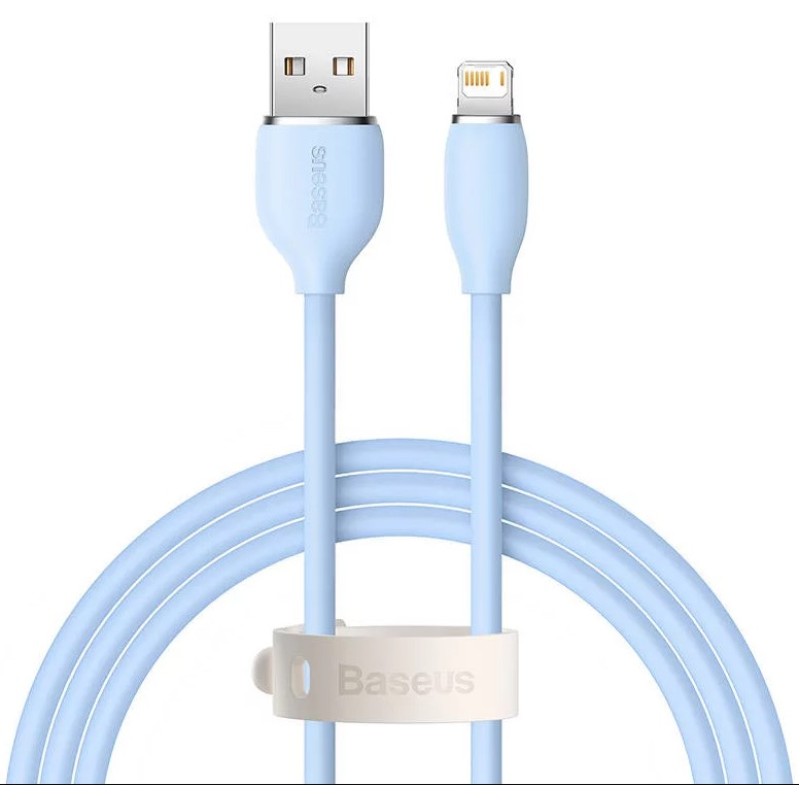 Baseus Jelly USB - Lightning kábel, 2,4A, 2m - Kék Baseus Jelly USB - Lightning kábel, 2,4A, 2m - Kék