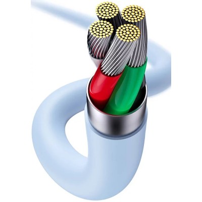 Baseus Jelly USB - Lightning kábel, 2,4A, 2m - Kék Baseus Jelly USB - Lightning kábel, 2,4A, 2m - Kék