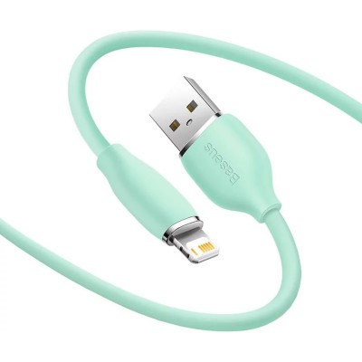 Baseus Jelly USB - Lightning kábel, 2,4A, 1,2m - Zöld Baseus Jelly USB - Lightning kábel, 2,4A, 1,2m - Zöld