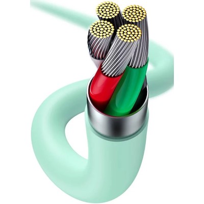 Baseus Jelly USB - Lightning kábel, 2,4A, 1,2m - Zöld Baseus Jelly USB - Lightning kábel, 2,4A, 1,2m - Zöld