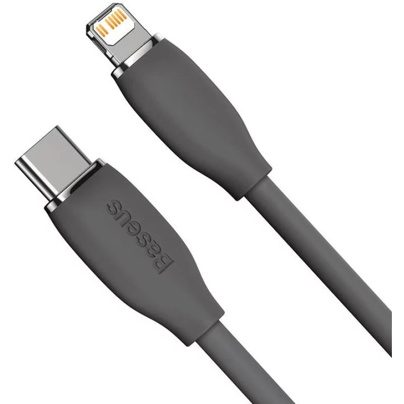 Baseus Jelly USB-C - Lightning kábel, 20W, 1,2m - Fekete Baseus Jelly USB-C - Lightning kábel, 20W, 1,2m - Fekete