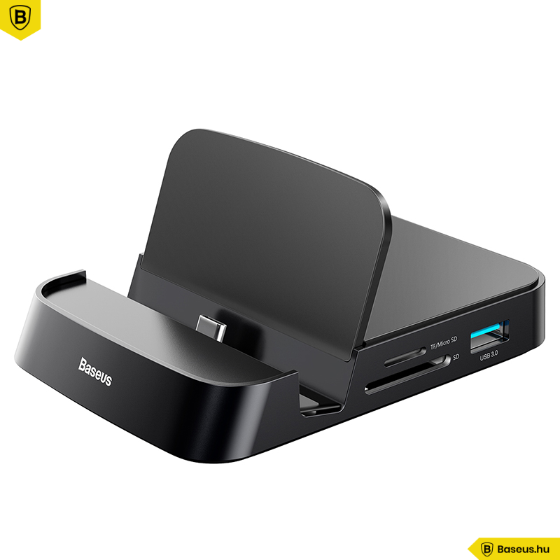 Baseus Mate Dokkoló állomás, Huawei és Samsung okostelefonokhoz, HUB USB-C, 15 W (fekete) Baseus Mate Dokkoló állomás, Huawei és Samsung okostelefonokhoz, HUB USB-C, 15 W (fekete)