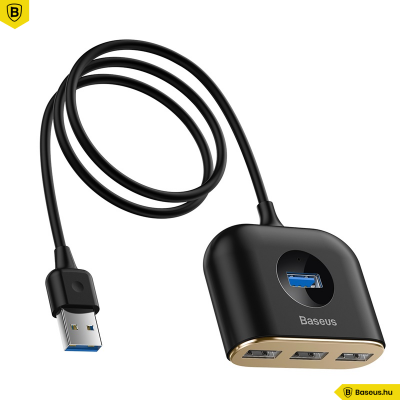 Baseus 4in1 USB hordozható adapter (USB - USB3.0*1+USB2.0*3) - Fekete Baseus 4in1 USB hordozható adapter (USB - USB3.0*1+USB2.0*3) - Fekete