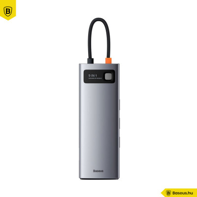 Baseus Metal Gleam Series 9 az 1-ben hub, USB-C - 3x USB 3.0 + HDMI + USB-C PD + Ethernet RJ45 + microSD / SD + VGA Baseus Metal Gleam Series 9 az 1-ben hub, USB-C - 3x USB 3.0 + HDMI + USB-C PD + Ethernet RJ45 + microSD / SD + VGA