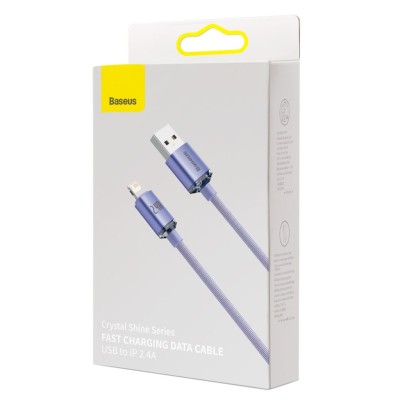 Baseus USB-kábel a Lightning Crystal Shine, 2,4A, 1.2m (ibolya) Baseus USB-kábel a Lightning Crystal Shine, 2,4A, 1.2m (ibolya)