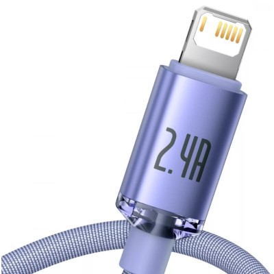 Baseus USB-kábel Lightning Crystal Shine, 2.4A, 2m, ibolya Baseus USB-kábel Lightning Crystal Shine, 2.4A, 2m, ibolya