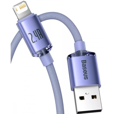Baseus USB-kábel Lightning Crystal Shine, 2.4A, 2m, ibolya Baseus USB-kábel Lightning Crystal Shine, 2.4A, 2m, ibolya