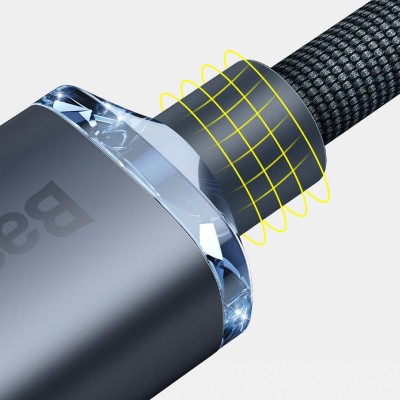 Baseus Crystal USB-C - Lightning kábel, 20W, PD, 1.2m fekete Baseus Crystal USB-C - Lightning kábel, 20W, PD, 1.2m fekete