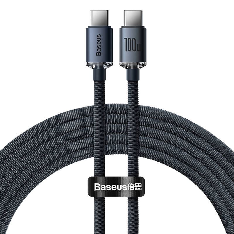 Baseus Crystal Shine USB-C - USB-C kábel, 100W, 1.2m, fekete Baseus Crystal Shine USB-C - USB-C kábel, 100W, 1.2m, fekete