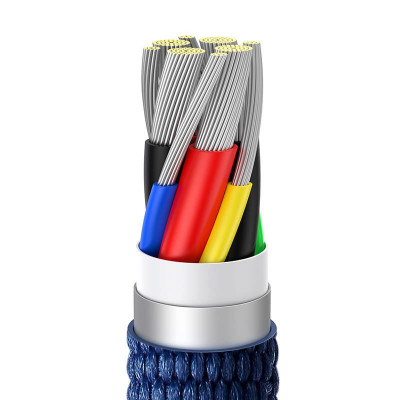 Baseus USB-C-kábel az USB-C Crystal Shine-hoz, 100W, 1.2m, kék Baseus USB-C-kábel az USB-C Crystal Shine-hoz, 100W, 1.2m, kék
