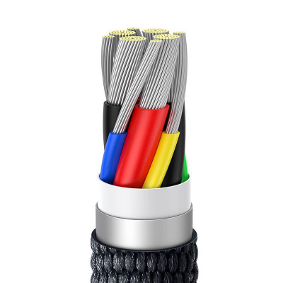 Baseus USB-C-kábel a USB-C Crystal Shine, 100W, 2m, fekete Baseus USB-C-kábel a USB-C Crystal Shine, 100W, 2m, fekete