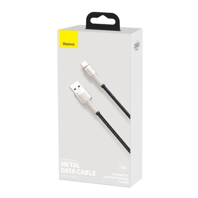Baseus Cafule USB-USB-C kábel, 66 W, 2 m, fekete Baseus Cafule USB-USB-C kábel, 66 W, 2 m, fekete