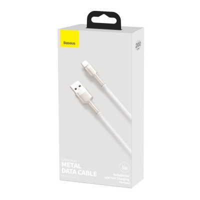 Baseus Cafule USB-USB-C kábel, 66 W, 2 m, fehér Baseus Cafule USB-USB-C kábel, 66 W, 2 m, fehér