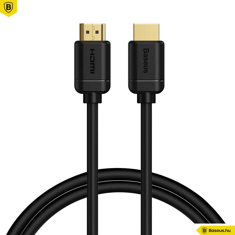 Baseus HDMI 2.0 kábel 4K 60 Hz 3D HDR 18 Gbps 1m - Fekete Baseus HDMI 2.0 kábel 4K 60 Hz 3D HDR 18 Gbps 1m - Fekete