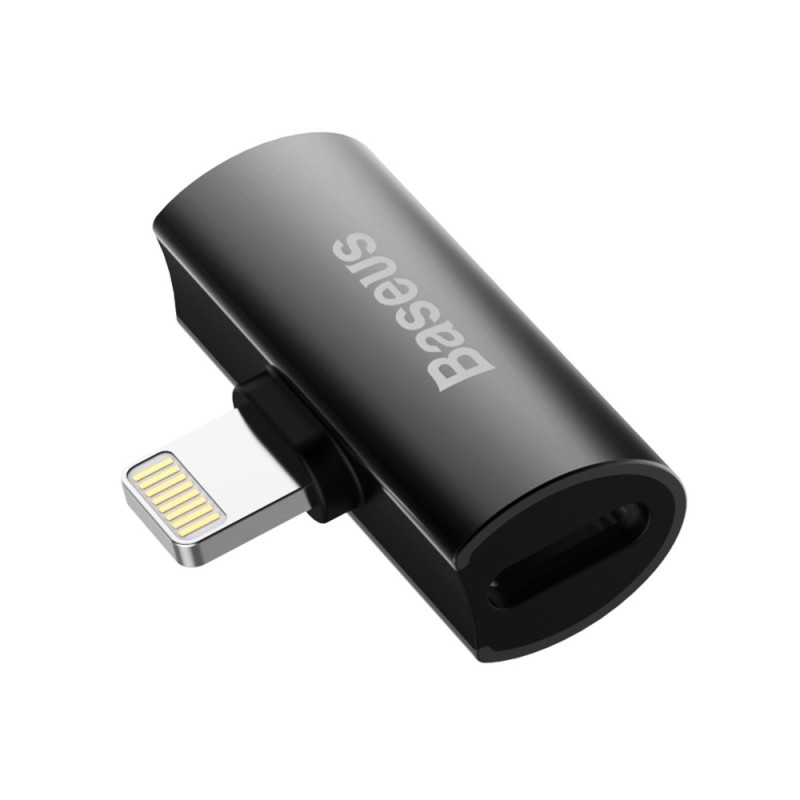 Baseus L46 Lightning-2x Lightning audioadapter, fekete Baseus L46 Lightning-2x Lightning audioadapter, fekete