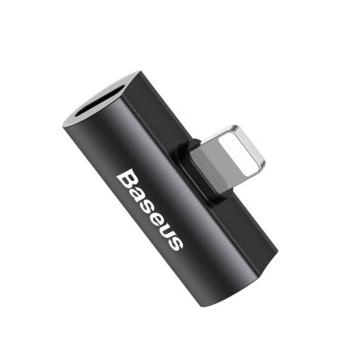 Baseus L46 Lightning-2x Lightning audioadapter, fekete Baseus L46 Lightning-2x Lightning audioadapter, fekete