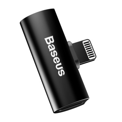 Baseus L46 Lightning-2x Lightning audioadapter, fekete Baseus L46 Lightning-2x Lightning audioadapter, fekete