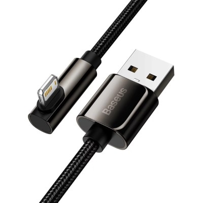 Baseus Legend Series Lightning derékszögű USB-kábel, 2,4 A, 2 m (fekete) Baseus Legend Series Lightning derékszögű USB-kábel, 2,4 A, 2 m (fekete)