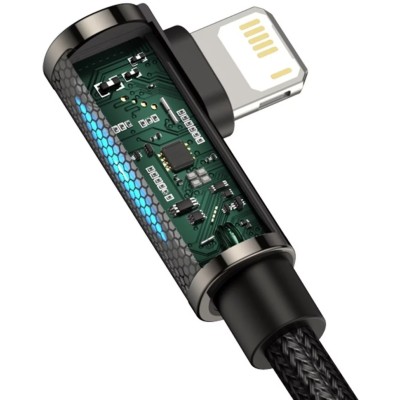 Baseus Legend Series Lightning derékszögű USB-kábel, 2,4 A, 2 m (fekete) Baseus Legend Series Lightning derékszögű USB-kábel, 2,4 A, 2 m (fekete)