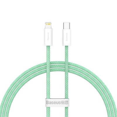 Baseus Dynamic sorozat USB-C / Lightning kábel, 20 W, 1 m, zöld Baseus Dynamic sorozat USB-C / Lightning kábel, 20 W, 1 m, zöld