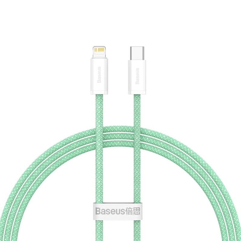 Baseus Dynamic sorozat USB-C / Lightning kábel, 20 W, 1 m, zöld Baseus Dynamic sorozat USB-C / Lightning kábel, 20 W, 1 m, zöld