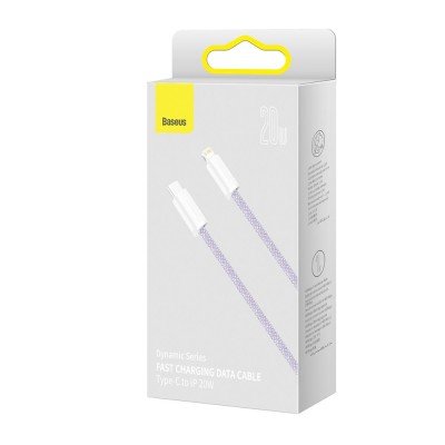 Baseus USB-C kábel a Lightning Dynamic sorozathoz, 20 W, 2 m (lila) Baseus USB-C kábel a Lightning Dynamic sorozathoz, 20 W, 2 m (lila)