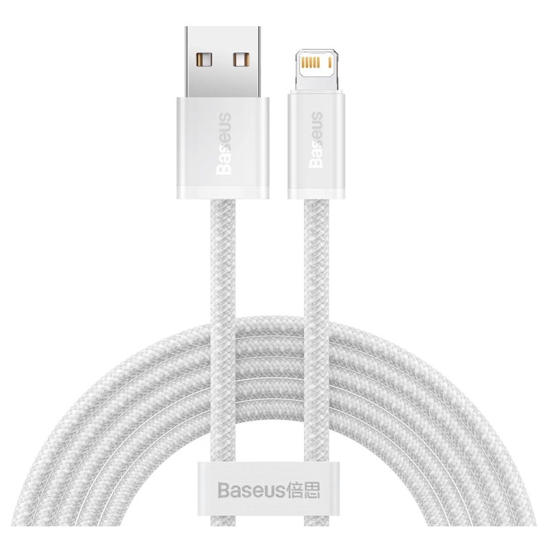 Baseus Dynamic Lightning USB-kábel, 2,4A, 1m (fehér) Baseus Dynamic Lightning USB-kábel, 2,4A, 1m (fehér)