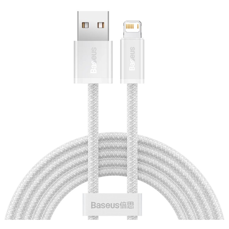 Baseus Dynamic Lightning USB-kábel, 2,4A, 2m (fehér) Baseus Dynamic Lightning USB-kábel, 2,4A, 2m (fehér)