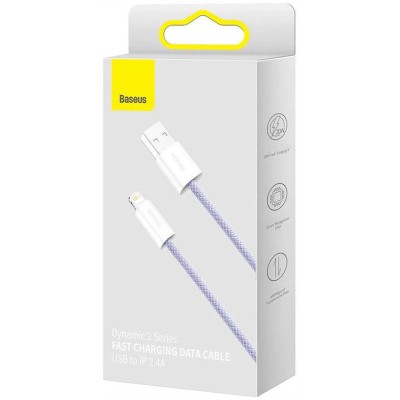 Baseus Dynamic 2 series USB - Lightning töltőkábel, adatkábel, 2.4A, 1m (lila) Baseus Dynamic 2 series USB - Lightning töltőkábel, adatkábel, 2.4A, 1m (lila)