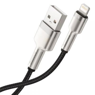 Baseus Cafule Series Metal USB - Lightning kábel, 2.4A, 25cm, fekete Baseus Cafule Series Metal USB - Lightning kábel, 2.4A, 25cm, fekete