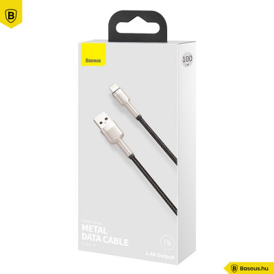 Baseus USB-kábel a Lightning Cafule-hez, 2,4A, 1m - Fekete Baseus USB-kábel a Lightning Cafule-hez, 2,4A, 1m - Fekete